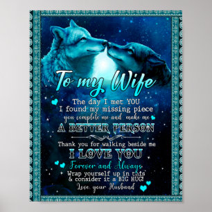 Wife Gifts Letter To My Wife I Love You Forever Poster