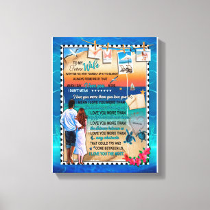 Wife Gifts   Letter To My Wife Love From Husband Canvas Print