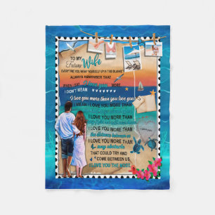 Wife Gifts   Letter To My Wife Love From Husband Fleece Blanket