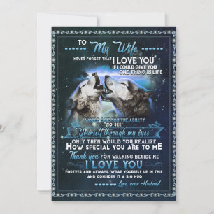 Wife Gifts Letter To My Wife Love From Husband Holiday Card