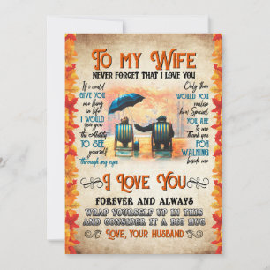 Wife Gifts Letter To My Wife Love From Husband Holiday Card