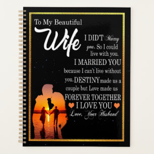 Wife Gifts   Letter To My Wife Love From Husband Planner