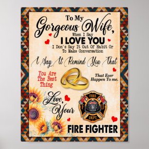 Wife Gifts Letter To My Wife Love From Husband Poster