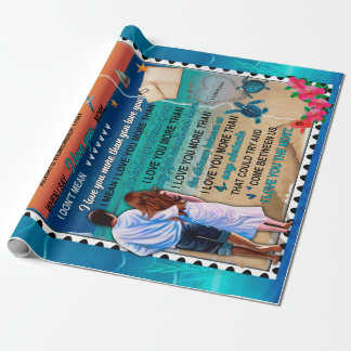 Wife Gifts | Letter To My Wife Love From Husband Wrapping Paper