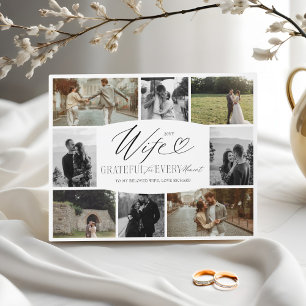 Wife Grateful for Every Moment Photo Collage Plaque