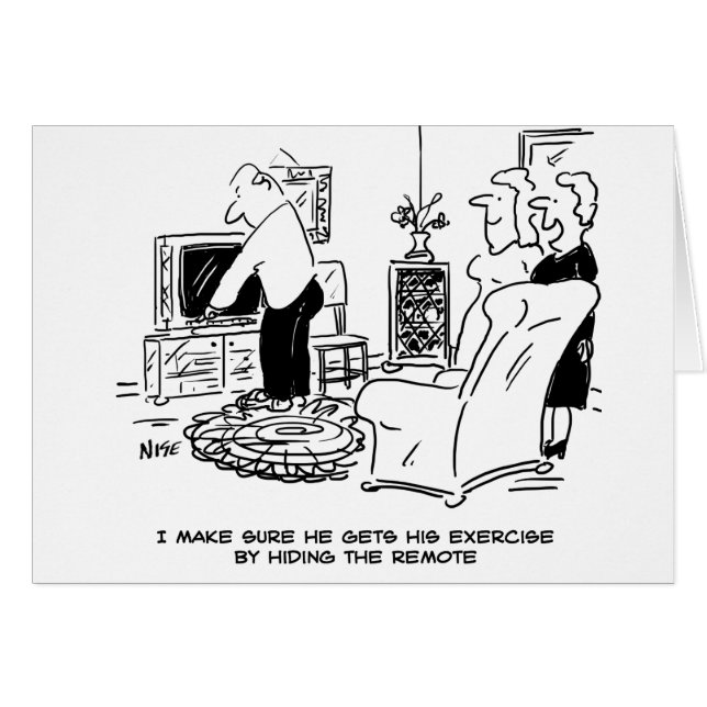 Wife Hides the TV Remote Control (Front Horizontal)