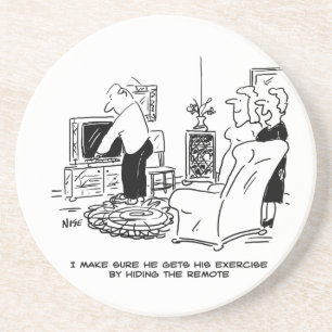 Wife Hides the TV Remote Control Coaster