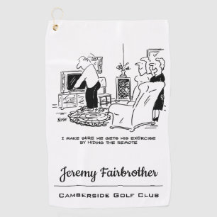 Wife Hides the TV Remote Control Golf Towel