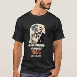 Wife & Husband Just Married Girlfriend Fiancee Wif T-Shirt
