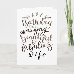 ***WIFE*** LET'S CELEBRATE "YOU" ON BIRTHDAY CARD
