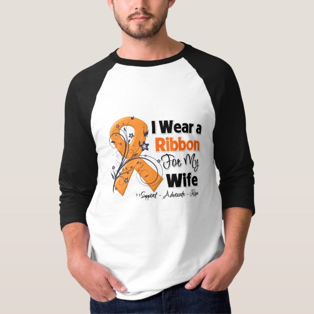Wife - Leukaemia Ribbon T-Shirt (Front)