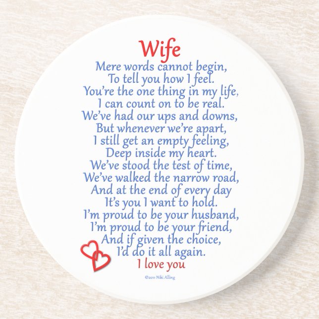 Wife Love Coaster (Front)