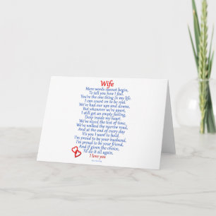 Wife Love Holiday Card