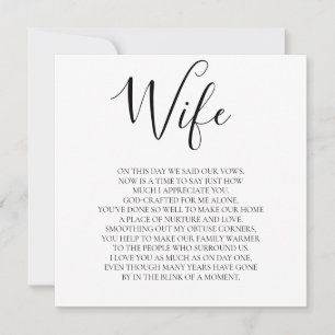 Wife love poem from husband card