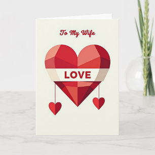 Wife Love Romantic Heart Card