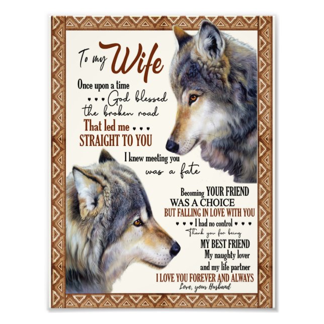Wife Lover| To My Wife I Love You Forever & Always Photo Print (Front)