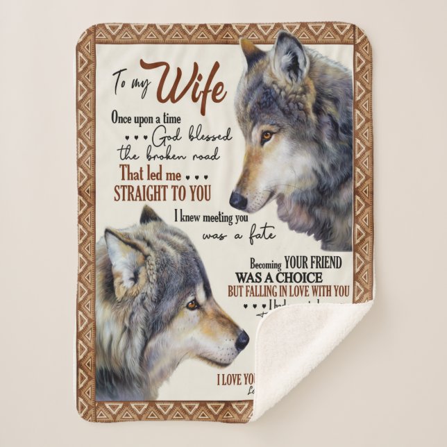 Wife Lover| To My Wife I Love You Forever & Always Sherpa Blanket (Front)