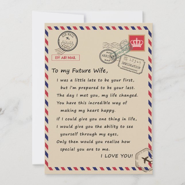 Wife Lovers | To My Future Wife I Love You Holiday Card (Front)