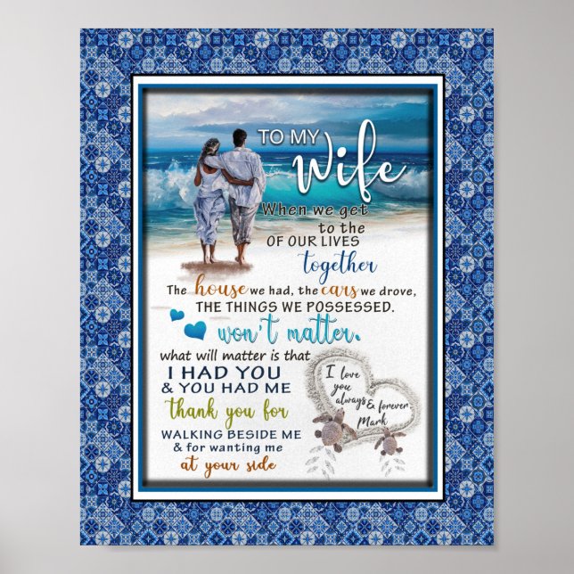Wife Lovers | To My Wife I Love You Always Forever Poster (Front)