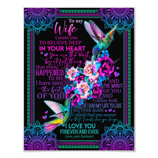 Wife Lovers | To My Wife I Love You Forever Ever Photo Print (Front)