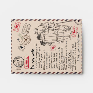 Wife Lovers   To My Wife I Love You Love Husband Envelope