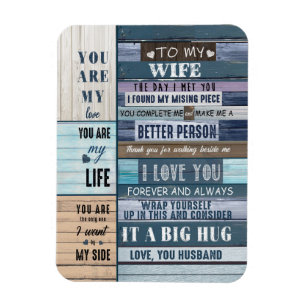 Wife Lovers To My Wife I Love You Love Husband Magnet