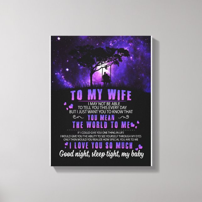 Wife Lovers | To My Wife I Love You So Much Canvas Print (Front)