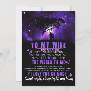 Wife Lovers To My Wife I Love You So Much Holiday Card
