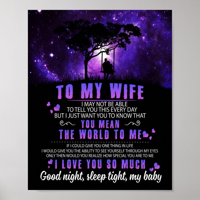 Wife Lovers | To My Wife I Love You So Much Poster (Front)