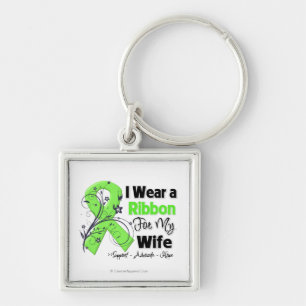 Wife - Lymphoma Ribbon Key Ring