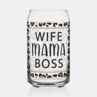 Wife Mama Boss Leopard Print