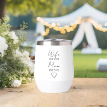 Wife & Mom Est. – Minimalist Valentine Gift
