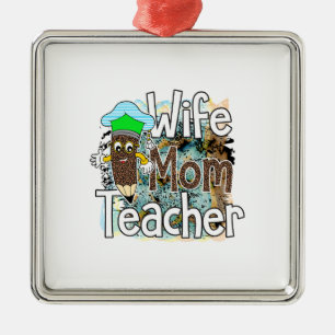 Wife Mom Teacher Metal Tree Decoration