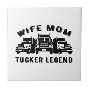 Wife Mom Trucker Legend Quotes Tile