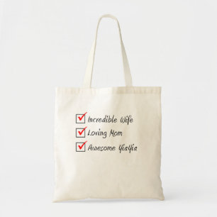 Wife Mom YiaYia Greek Woman Tote Bag