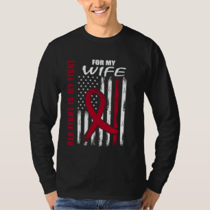 Wife Multiple Myeloma Awareness American Flag Prod T-Shirt