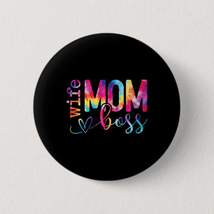 Wife Mum Boss Funny Mothers Day 6 Cm Round Badge