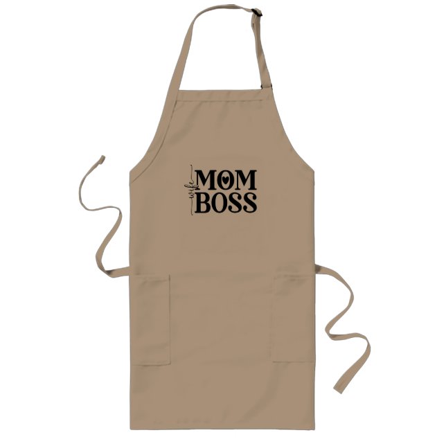 Wife Mum Boss  Funny  Mother's Day  Long Apron (Front)