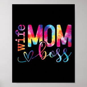 Wife Mum Boss Funny Mothers Day Poster