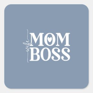 Wife Mum Boss  Funny  Mother's Day  Square Sticker