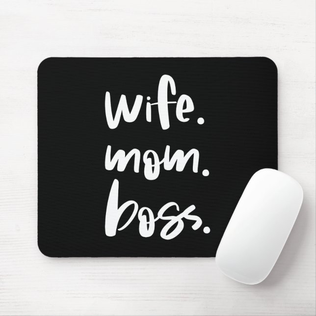 Wife Mum Boss Mouse Pad (With Mouse)