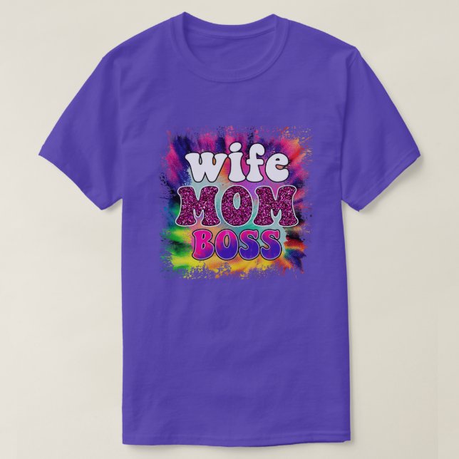 wife mum boss T-Shirt (Design Front)