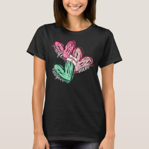 Wife Mum Caregiver Nursing Leopard Hearts Mothers T-Shirt