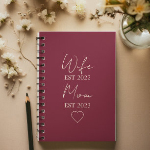 Wife & Mum Est. – Minimalist Valentine Gift Notebook