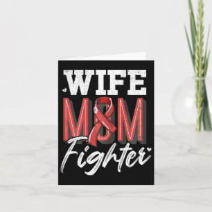 Wife Mum Fighter Brain Aneurysm Awareness Support  Card