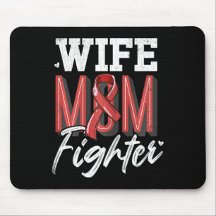 Wife Mum Fighter Brain Aneurysm Awareness Support Mouse Pad