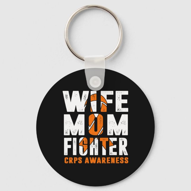 Wife Mum Fighter Crps Awareness  Key Ring (Front)