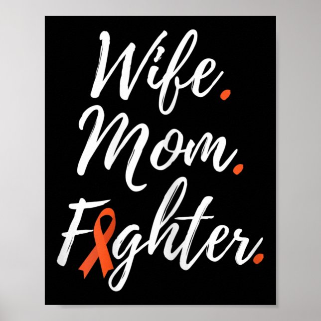 Wife Mum Fighter Rsd Crps Awareness  Poster (Front)