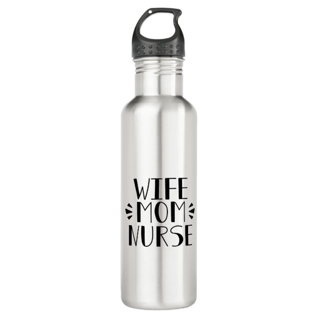 Wife Mum Nurse Graphic 710 Ml Water Bottle (Front)
