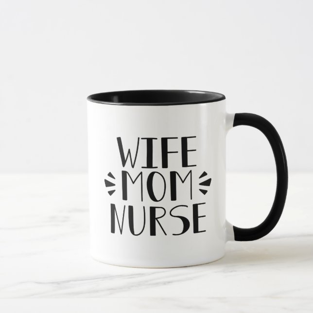Wife Mum Nurse Graphic Mug (Right)